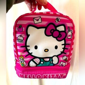 Hello Kitty by Sanrio Insulated Lunch Bag Soft Sided‎ Dual Compartments